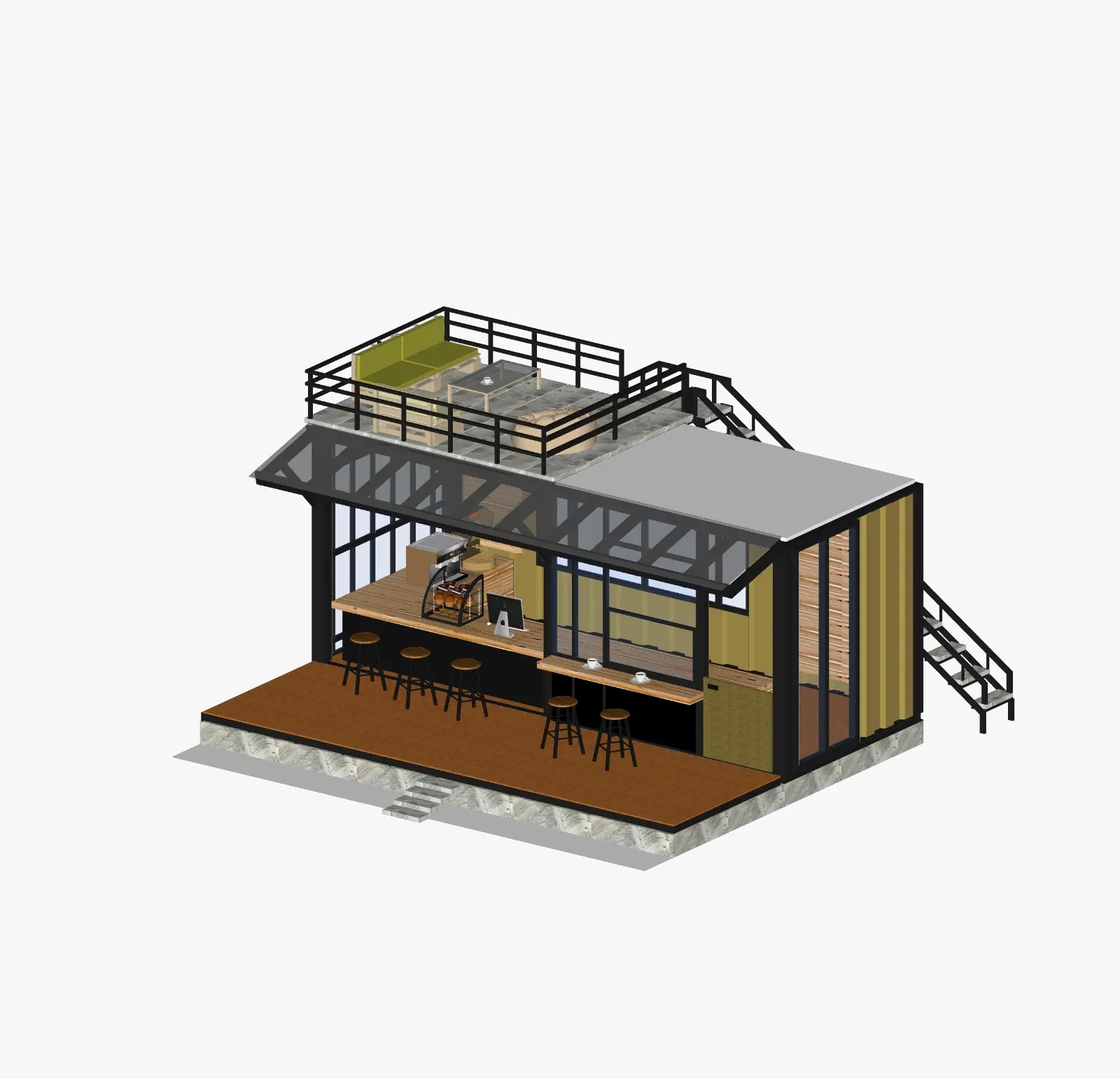 Interior con diseño modular flexible